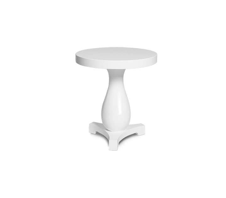Hudson Side Table  Boca Do Lobo White Lacquer  