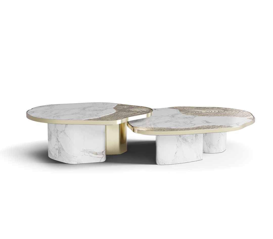 ophelia portoro marble and gold center table - Image 57