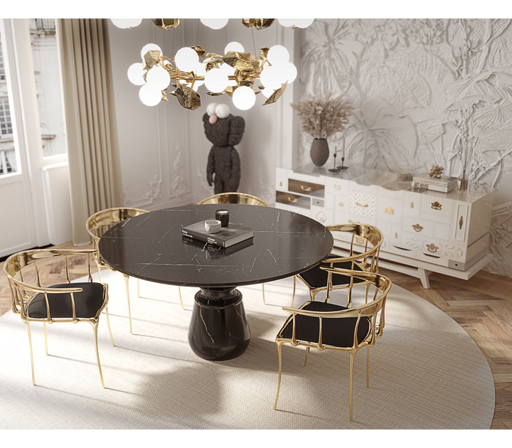 pietra round estremoz dining table Dining Tables Boca Do Lobo
