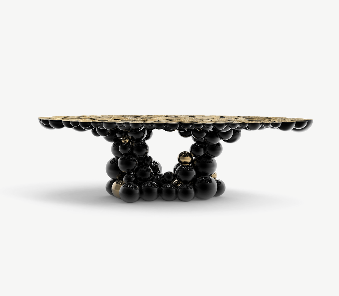 newton dining table Dining Tables Boca Do Lobo Black Gold