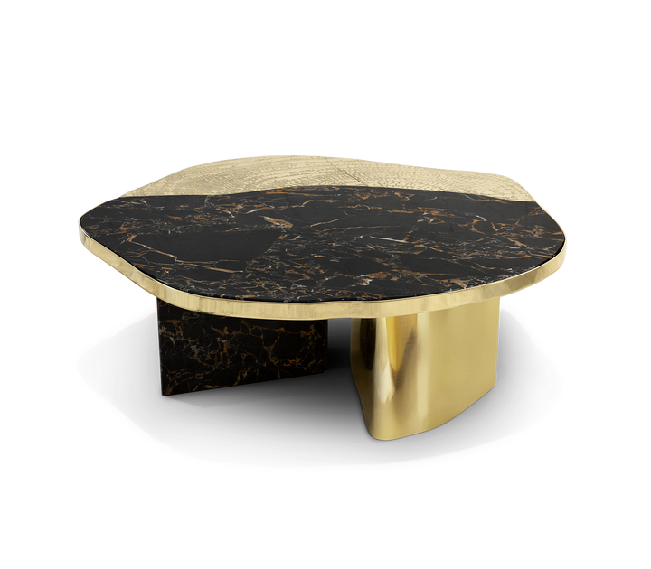 ophelia calacatta marble and gold center table - Image 31