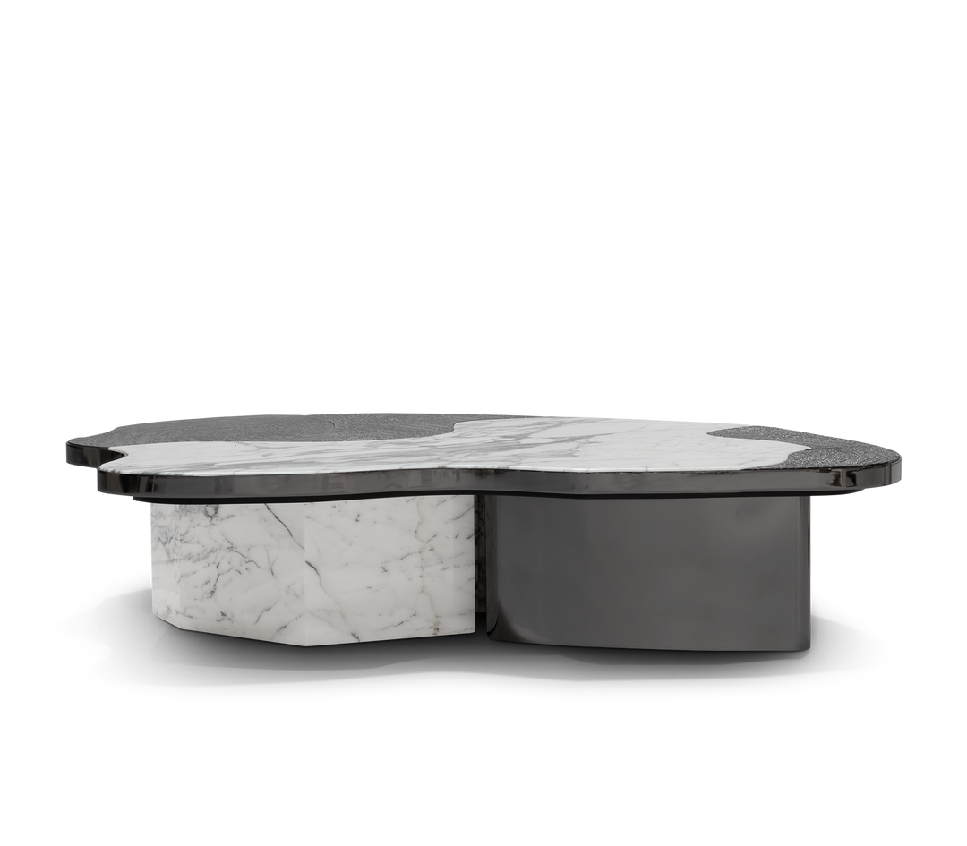 ophelia portoro marble and gold center table - Image 53