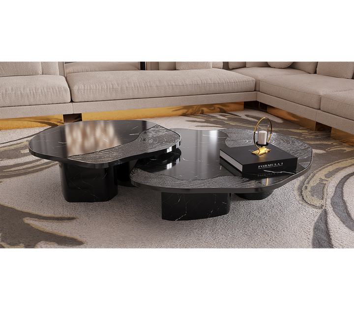 ophelia calacatta marble and gold center table - Image 64