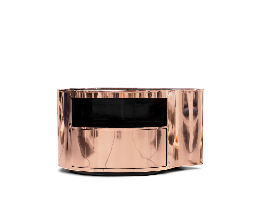 wave nightstand Nightstands Boca Do Lobo Polished Copper