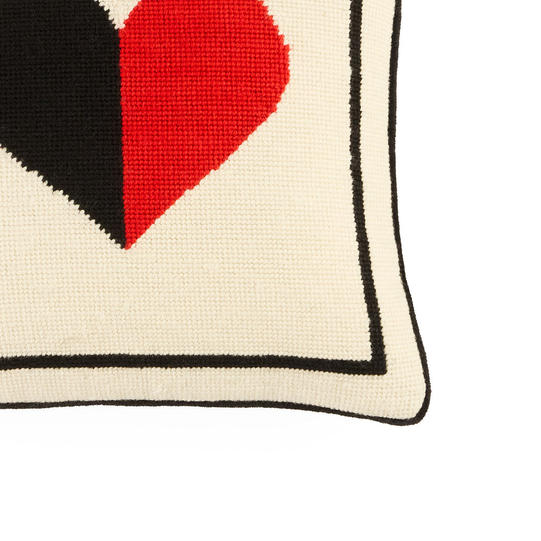 Hearts Needlepoint Pillow Jonathan Adler