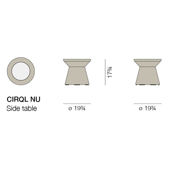 CIRQL NU Side Table Outdoor Tables Dedon