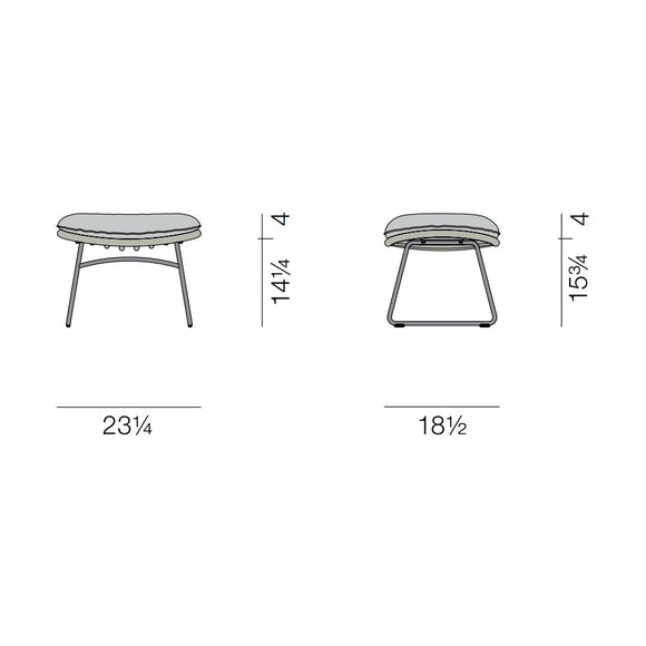 Kida Footstool Outdoor Ottomans Dedon