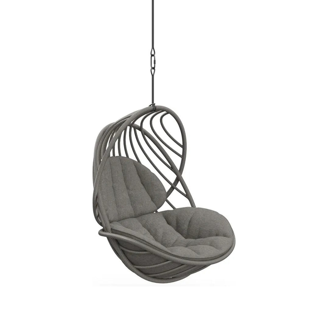 KIDA Hanging Lounge Chair Chairs Dedon Dusk Touch / Natura Dark Gray Hanging Chair Only