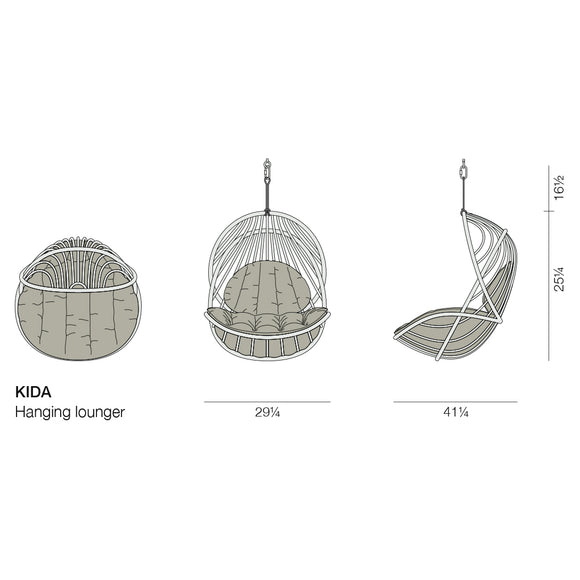 KIDA Hanging Lounge Chair Chairs Dedon