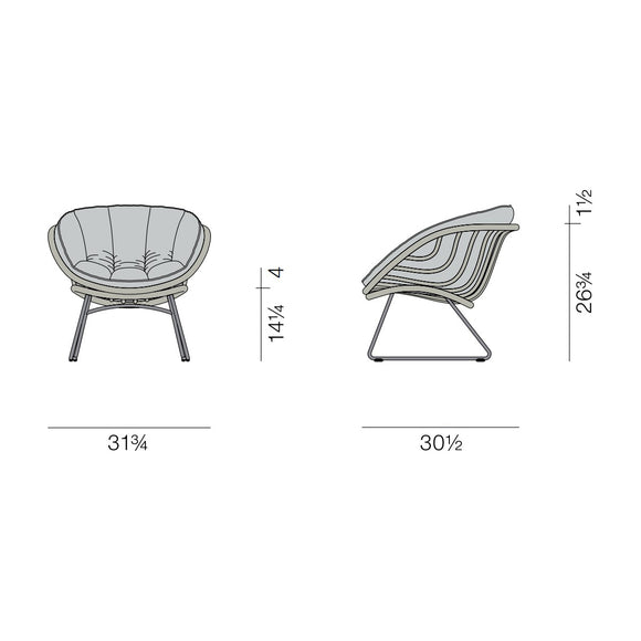 Kida Lounge Chair Outdoor Chairs Dedon