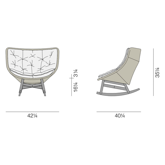 MBRACE Rocking Chair Outdoor Seating Dedon