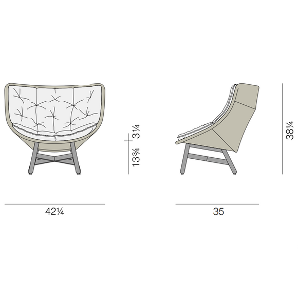 MBRACE Wing Chair Outdoor Chairs Dedon