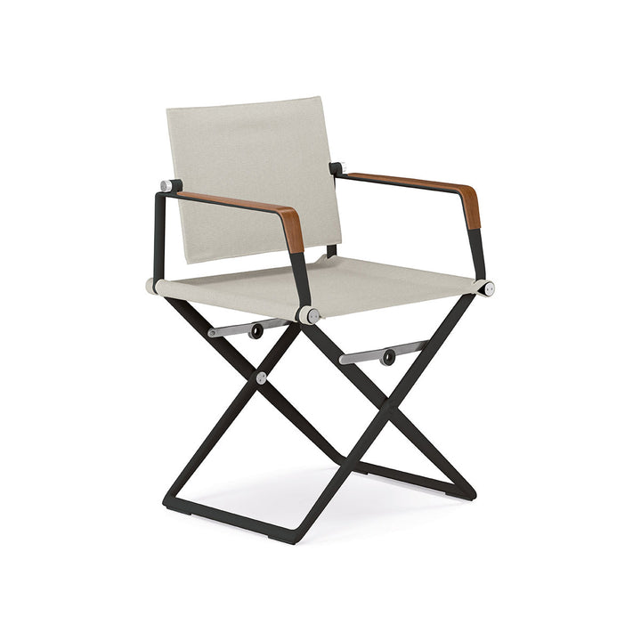 SEAX Armchair Chairs Dedon Black Pepper / 633 Sail Dove Without Teak Arm