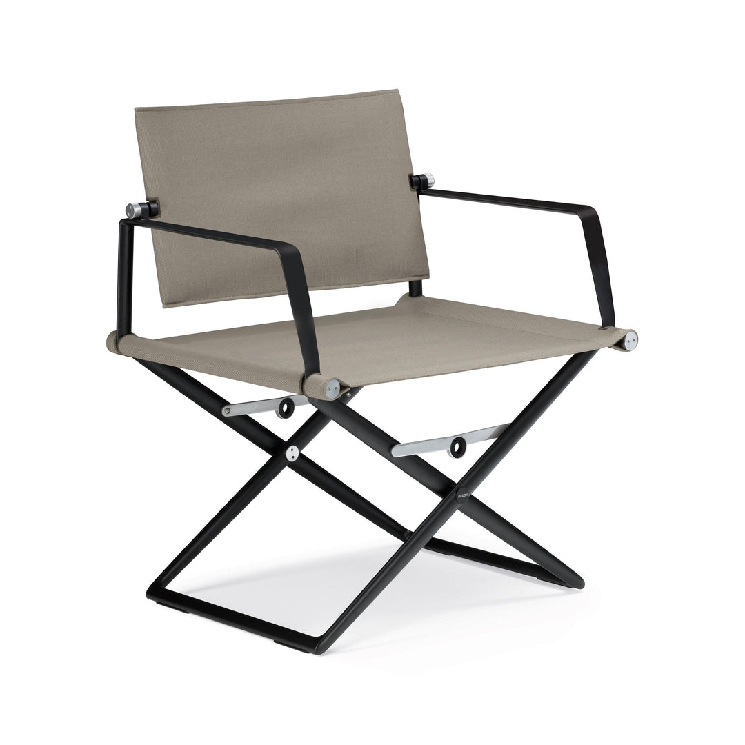 SEAX Lounge Chair Outdoor Chairs Dedon Black Pepper / 625 Sail Taupe Without Teak Arm