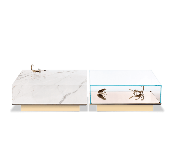 Metamorphosis Center Table  Boca Do Lobo White Marble  