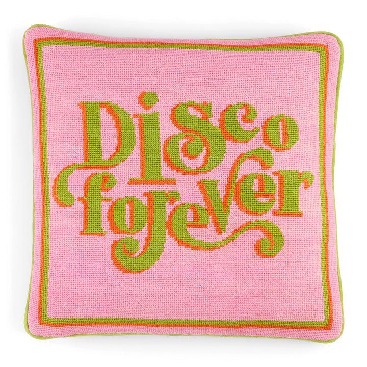 Disco Forever Needlepoint Pillow Jonathan Adler