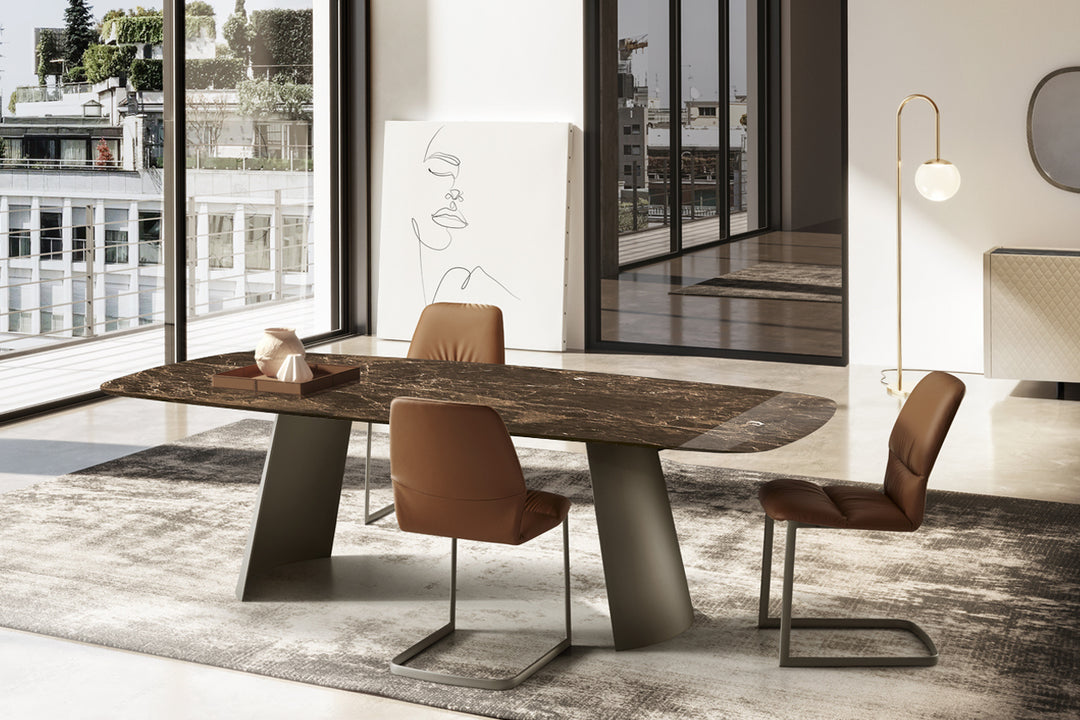 DORIAN WOOD TOP DINING TABLE Kitchen & Dining Room Tables Eforma