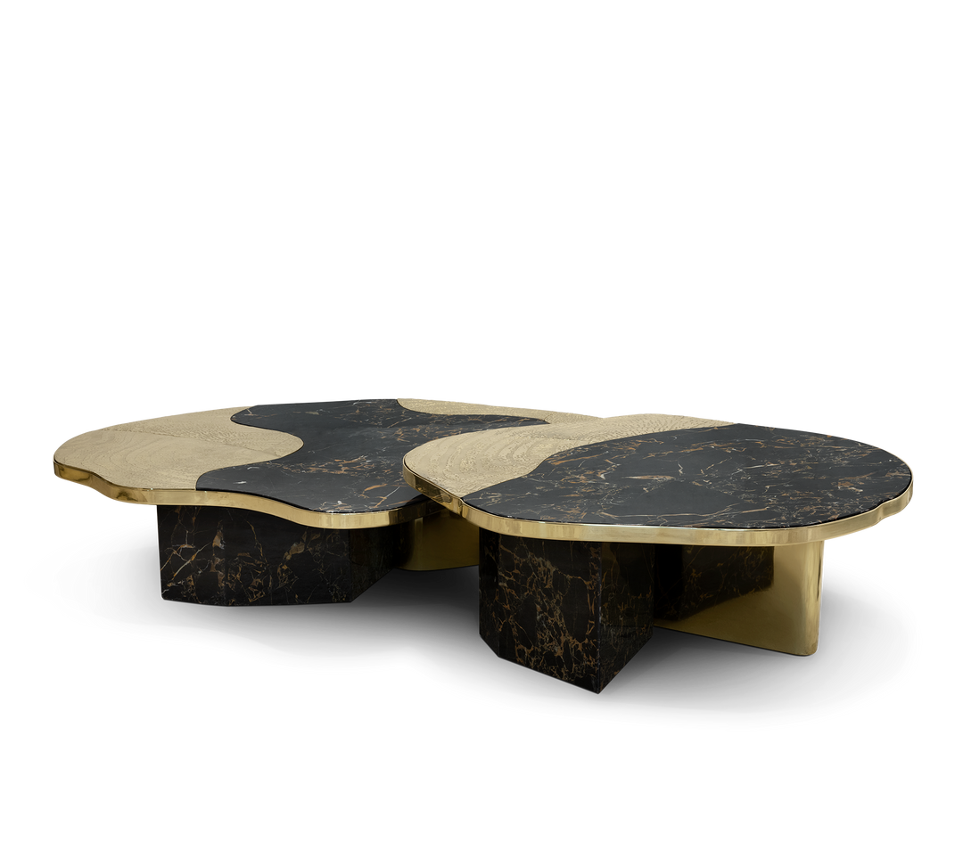 ophelia portoro marble and gold center table Coffee Tables Boca Do Lobo