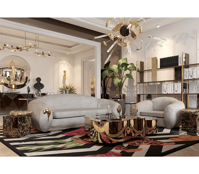 wave polished brass center table Coffee Tables Boca Do Lobo