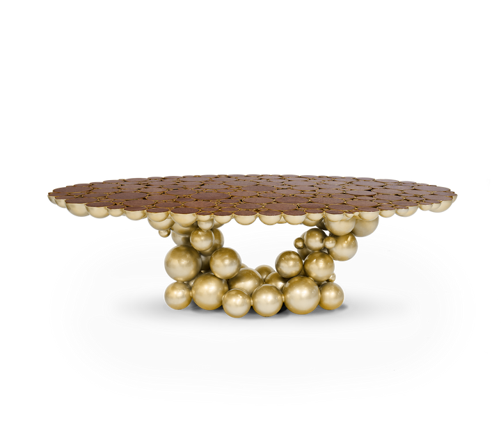 Newton Dining Table  Boca Do Lobo Gold Walnut  