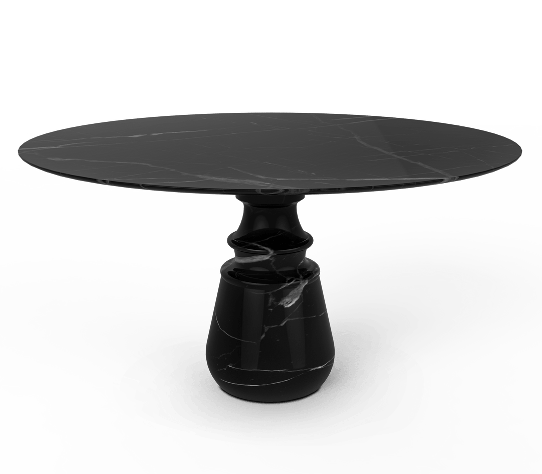 Pietra Round Estremoz Dining Table  Boca Do Lobo Nero Marquina Marble  