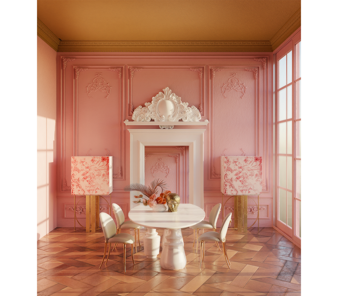 Pietra Oval Xl Nero Marquina Dining Table  Boca Do Lobo   