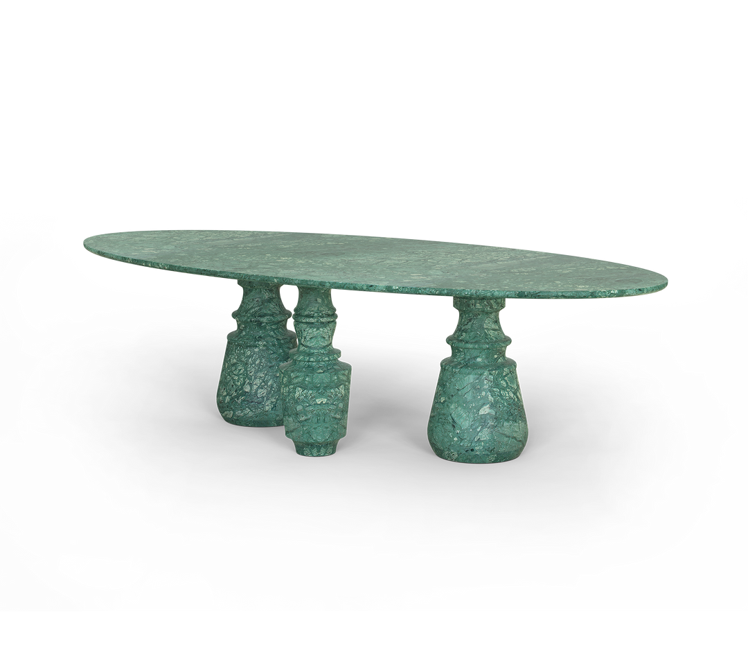 pietra oval xl nero marquina dining table Dining Tables Boca Do Lobo