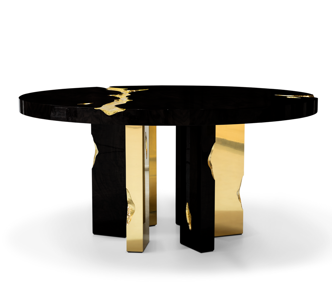 Empire Round Dining Table  Boca Do Lobo Black  