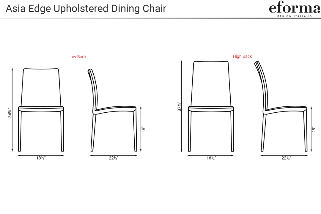 Asia Edge Upholstered Dining Chair Dining Chairs Eforma