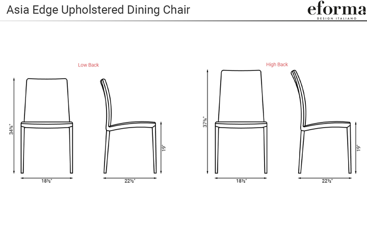 Asia Edge Upholstered Dining Chair Dining Chairs Eforma