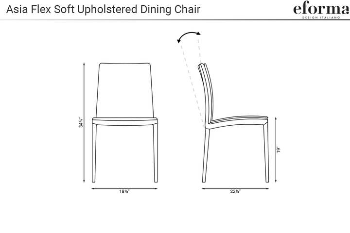 Asia Flex Soft Upholstered Dining Chair Dining Chairs Eforma