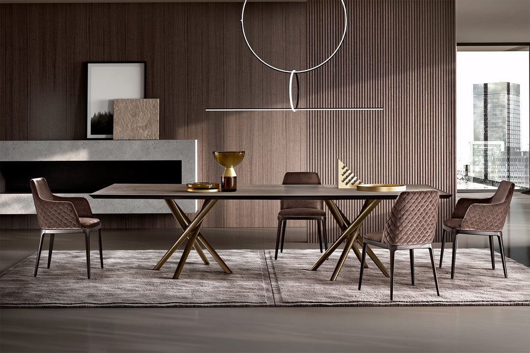 Baly Double Pedestal Dining Table Dining Tables Eforma