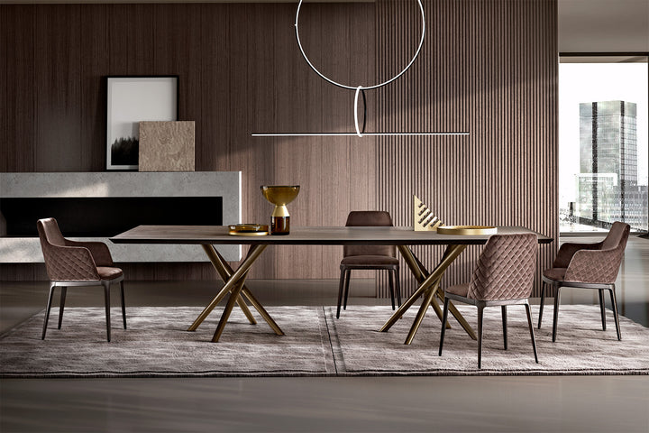 Baly Double Pedestal Dining Table Dining Tables Eforma