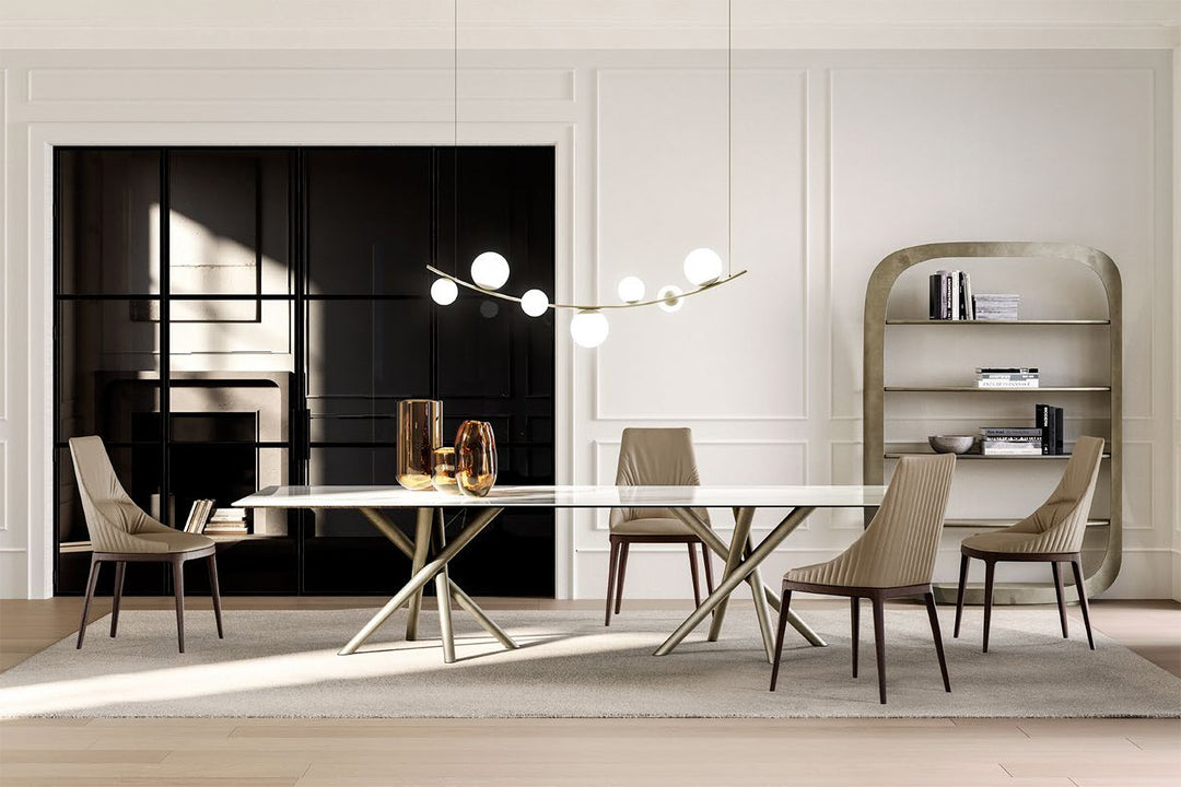 Baly Double Pedestal Dining Table Dining Tables Eforma
