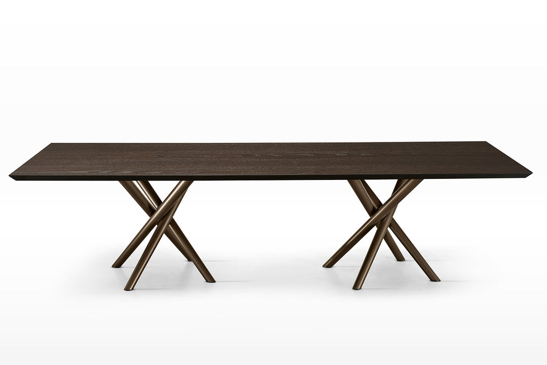 Baly Double Pedestal Dining Table Dining Tables Eforma