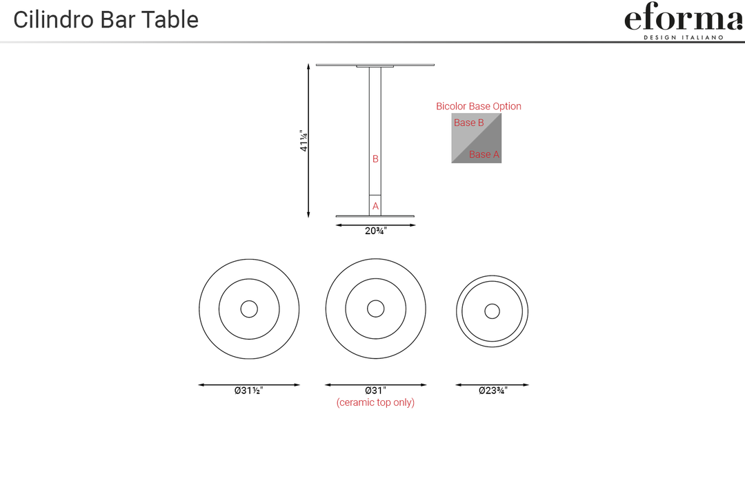 Cilindro Bar Table Bar + Counter Tables Eforma