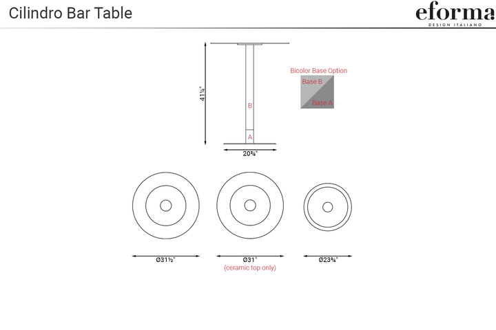 Cilindro Bar Table Bar + Counter Tables Eforma
