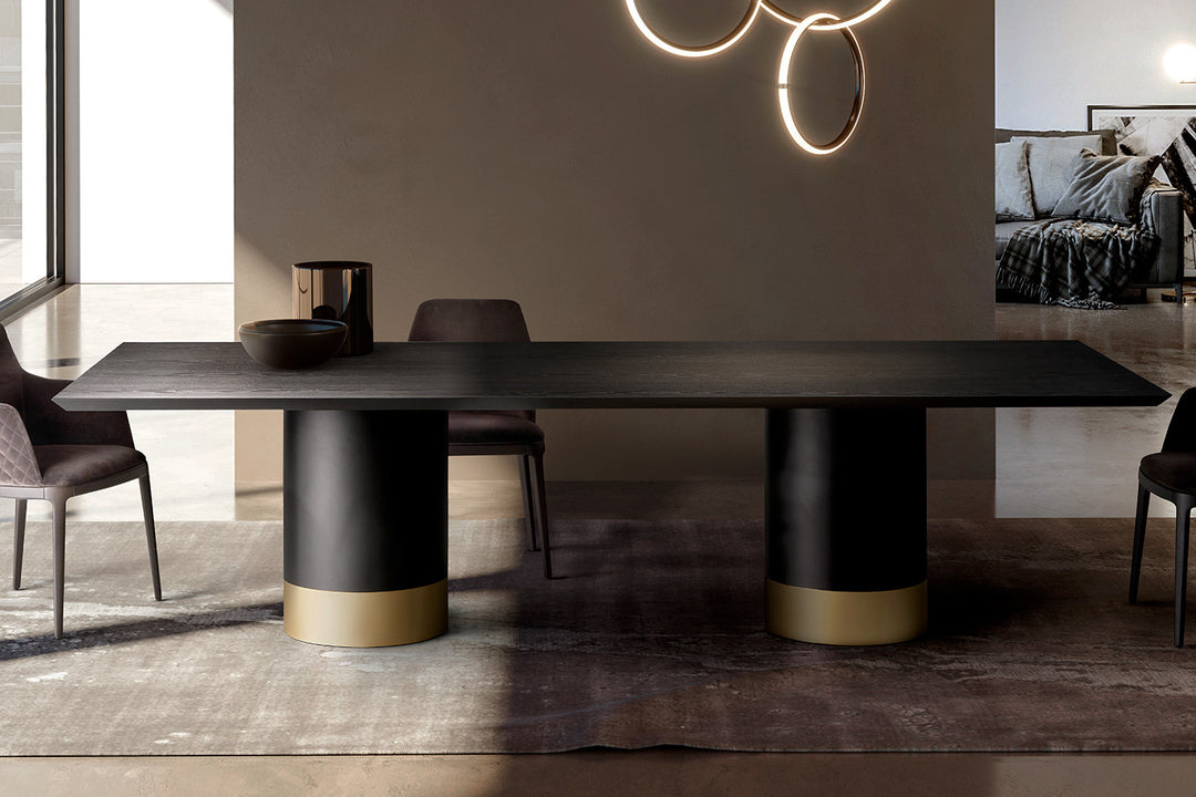 Cilindro Double Pedestal Dining Table Dining Tables Eforma