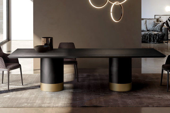Cilindro Double Pedestal Dining Table Dining Tables Eforma