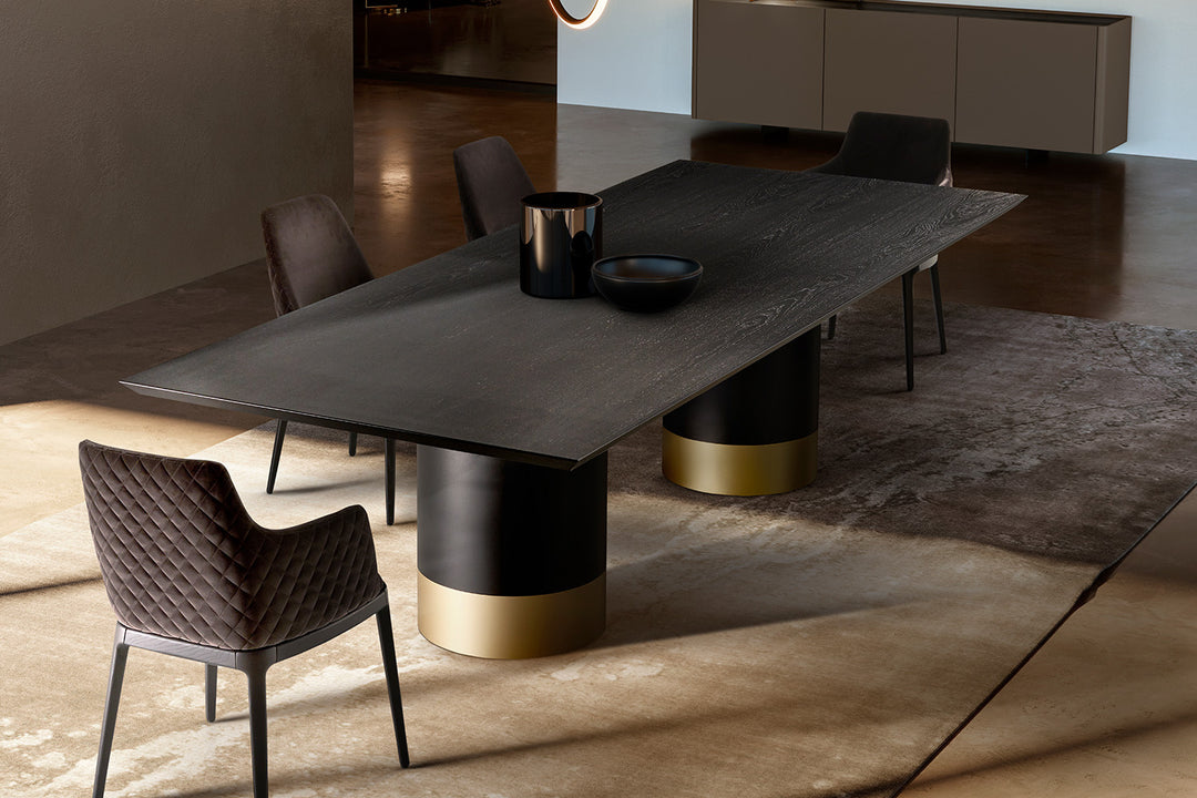 Cilindro Double Pedestal Dining Table Dining Tables Eforma