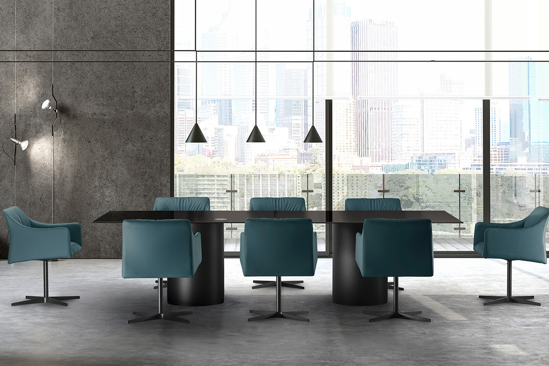 Cilindro Double Pedestal Dining Table Dining Tables Eforma