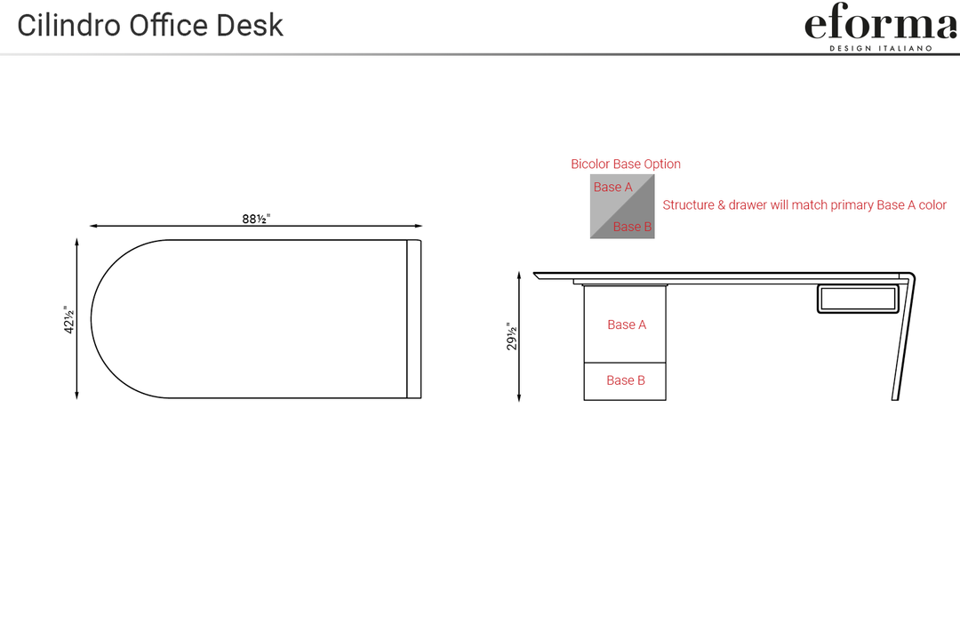 Cilindro Office Desk Office Desks Eforma