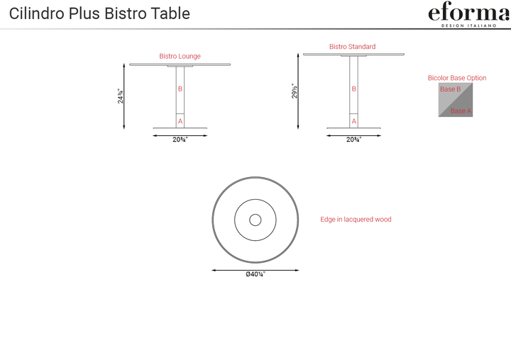 Cilindro Plus Bistro Table Kitchen Tables Eforma
