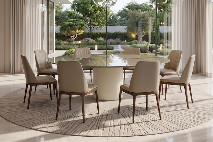Cilindro Round Dining Table Display Model Showroom Displays Eforma