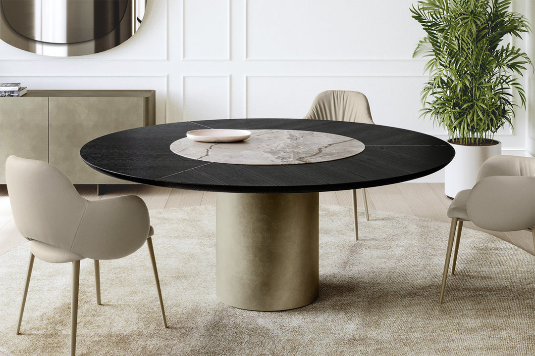 Cilindro Wood-Ceramic Dining Table Dining Tables Eforma