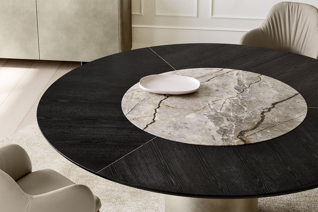 Cilindro Wood-Ceramic Dining Table Dining Tables Eforma