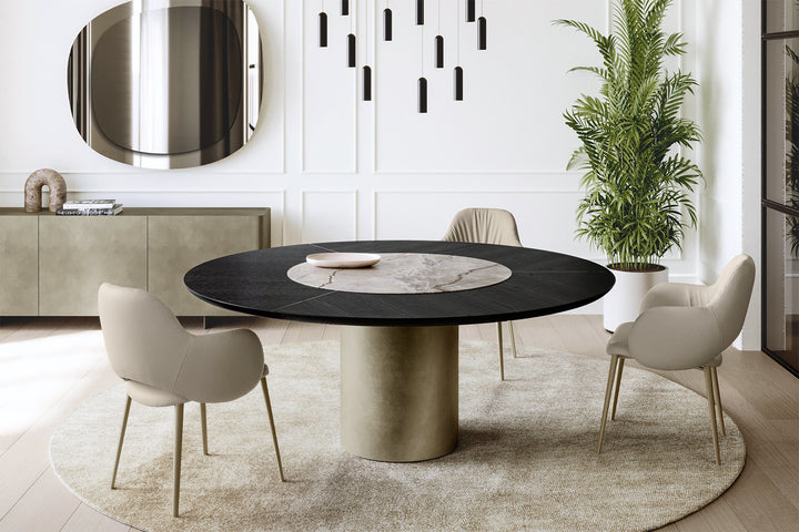 Cilindro Wood-Ceramic Dining Table Dining Tables Eforma