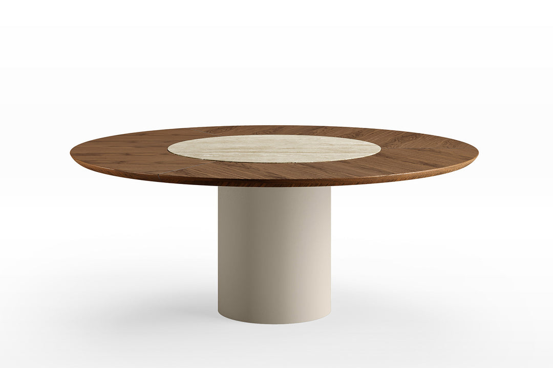 Cilindro Wood-Ceramic Dining Table Dining Tables Eforma