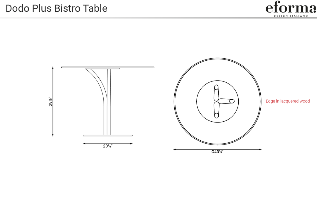 Dodo Plus Bistro Table Kitchen Tables Eforma