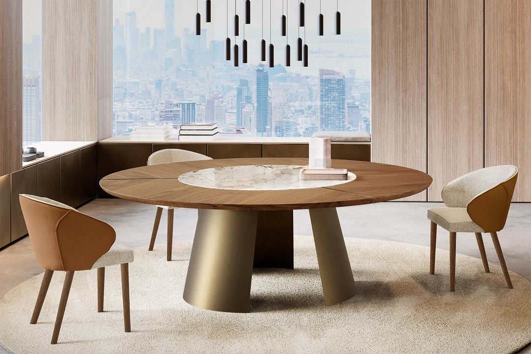 Dorian Wood-Ceramic Dining Table Dining Tables Eforma